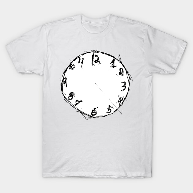 Dark and Gritty Clock Face T-Shirt by MacSquiddles